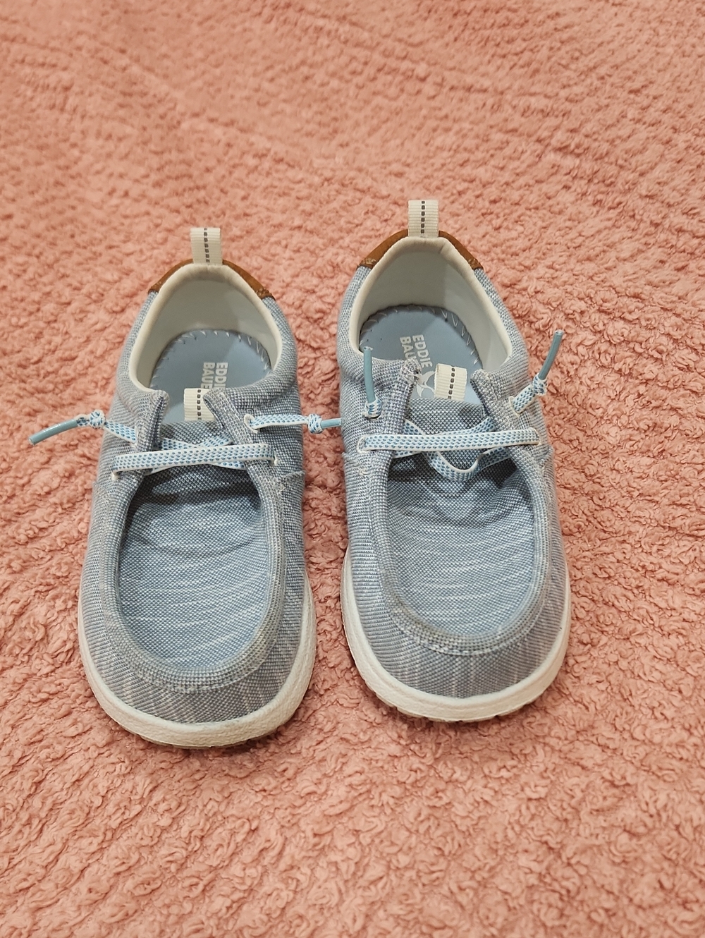 Eddie Bauer Light Blue Kids Canvas Slip-On Sneakers